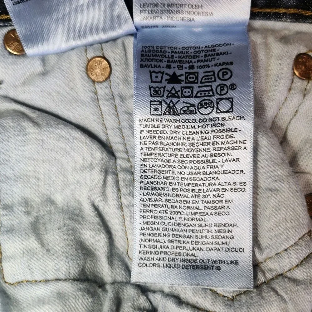 Vtg Levi's 501 Original Fit Jeans Mens 32x34 Medium Wash Denim WaterLess...